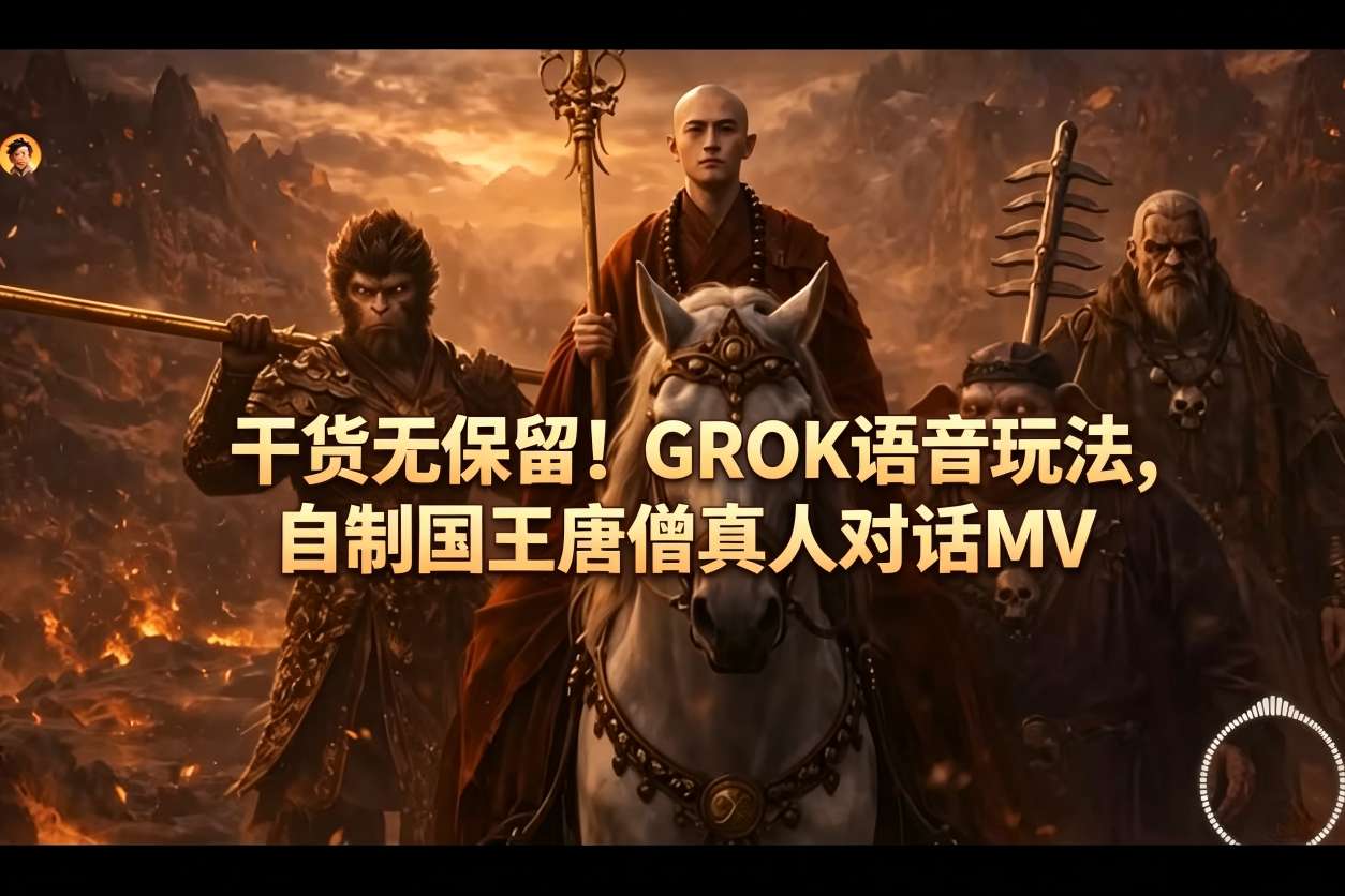 干货无保留！GROK语音玩法，自制国王唐僧真人对话MV - 严选资源大全