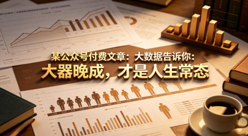 某公众号付费文章：大数据告诉你：大器晚成，才是人生常态 - 严选资源大全 - 严选资源大全