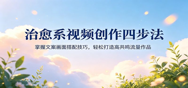 治愈系视频创作四步法：掌握文案画面搭配技巧，轻松打造高共鸣流量作品 - 严选资源大全 - 严选资源大全