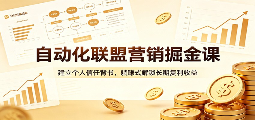 自动化联盟营销掘金课：建立个人信任背书，躺赚式解锁长期复利收益 - 严选资源大全