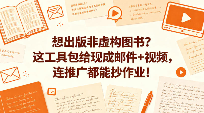 想出版非虚构图书？这工具包给现成邮件+视频，连推广都能抄作业！【原创双语字幕】 - 严选资源大全