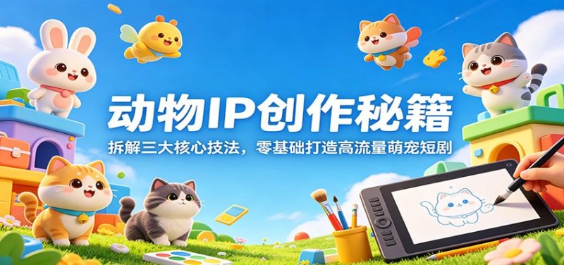 动物IP创作秘籍：拆解三大核心技法，零基础打造高流量萌宠短剧 - 严选资源大全 - 严选资源大全
