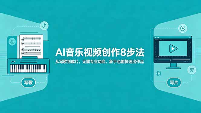 AI音乐视频创作8步法：从写歌到成片，无需专业功底，新手也能快速出作品 - 严选资源大全