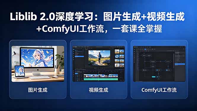 Liblib 2.0深度学习：图片生成+视频生成+ComfyUI工作流，一套课全掌握 - 严选资源大全