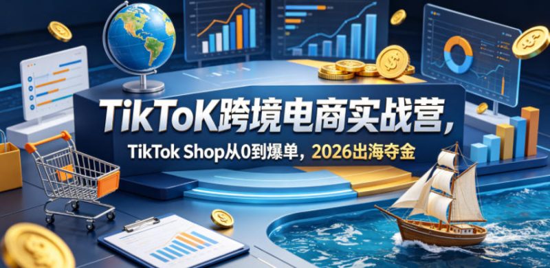 TikToK跨境电商实战营，TikTok Shop从0到爆单，2026出海夺金 - 严选资源大全 - 严选资源大全