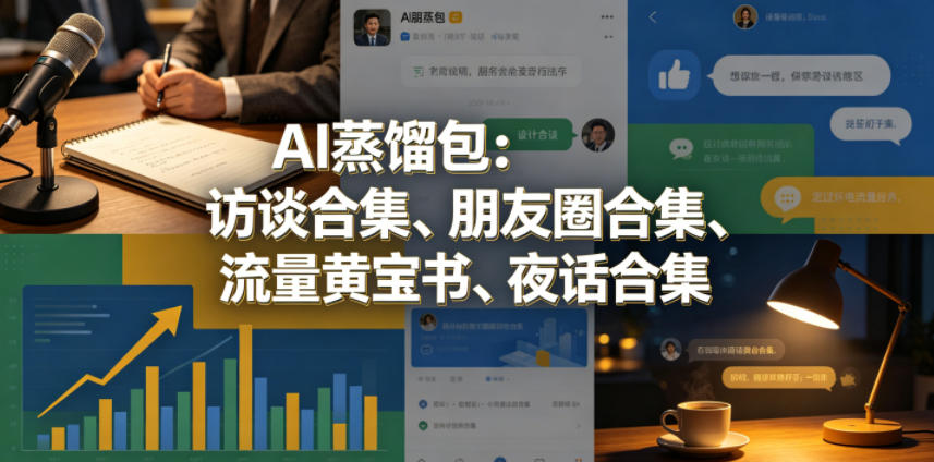 AI蒸馏包：访谈合集、朋友圈合集、流量黄宝书、夜话合集【文档】 - 严选资源大全
