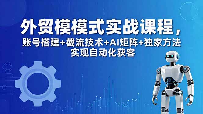 外贸新模式实战课程-更新5月，账号搭建+截流技术+AI矩阵+独家方法实现自动化获客 - 严选资源大全