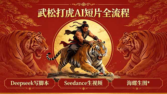 武松打虎AI短片全流程：Deepseek写脚本+Seedance生视频+海螺生图 - 严选资源大全