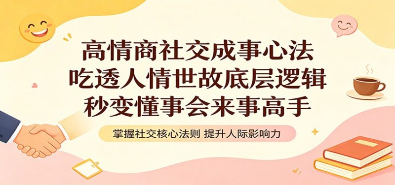 高情商社交成事心法：吃透人情世故底层逻辑，秒变懂事会来事高手 - 严选资源大全 - 严选资源大全
