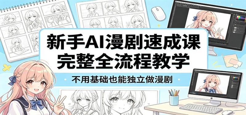 新手AI漫剧速成课：完整全流程教学，不用基础也能独立做漫剧 - 严选资源大全 - 严选资源大全