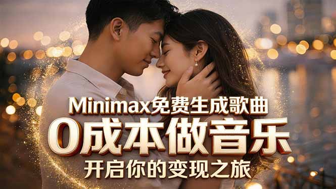 Minimax免费生成歌曲实测！0成本做音乐，说唱流行Lofi一键生成 - 严选资源大全