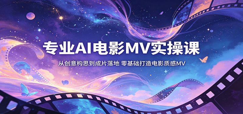 专业AI电影MV实操课：从创意构思到成片落地，零基础打造电影质感MV - 严选资源大全 - 严选资源大全