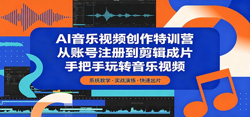 AI音乐视频创作特训营：从账号注册到剪辑成片，手把手玩转音乐视频 - 严选资源大全