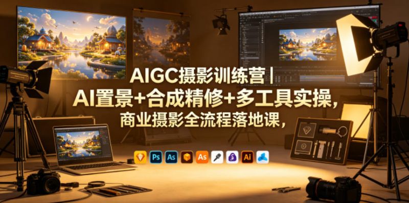 AIGC摄影训练营｜AI置景+合成精修+多工具实操，商业摄影全流程落地课 - 严选资源大全 - 严选资源大全