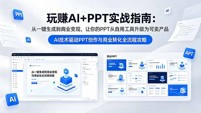 玩赚AI+PPT实战指南-更新5月13：从一键生成到商业变现，让你的PPT从自用工具升级为可卖产品 - 严选资源大全
