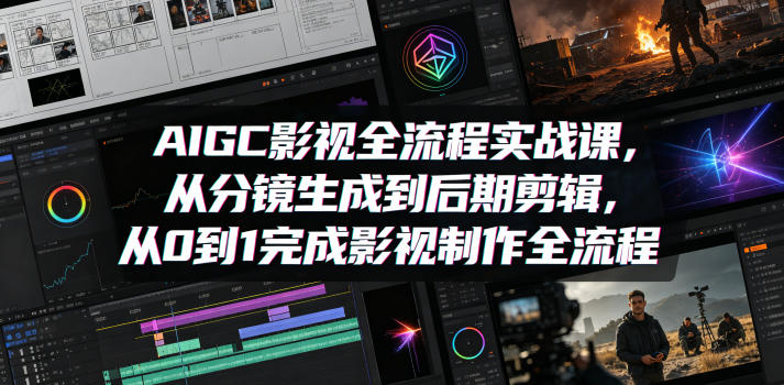 AIGC影视全流程实战课，从分镜生成到后期剪辑，从0到1完成影视制作全流程 - 严选资源大全