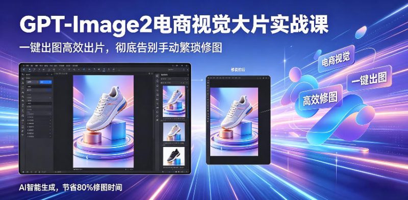 GPT-Image2电商视觉大片实战课，一键出图高效出片，彻底告别手动繁琐修图 - 严选资源大全 - 严选资源大全