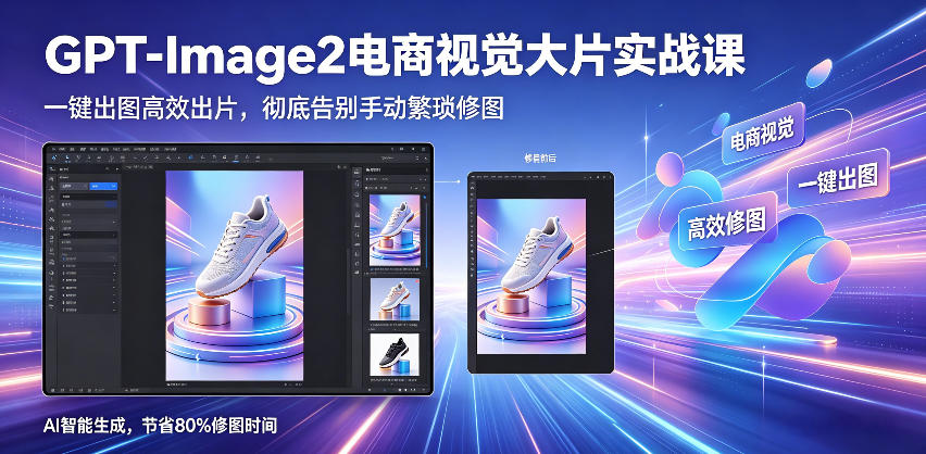 GPT-Image2电商视觉大片实战课，一键出图高效出片，彻底告别手动繁琐修图 - 严选资源大全