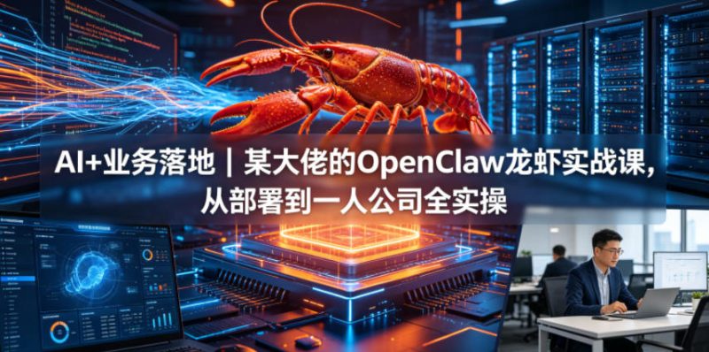 AI+业务落地|某大佬的OpenClaw小龙虾实战课,从部署到一人公司全实操 - 严选资源大全 - 严选资源大全