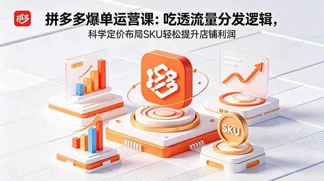 拼多多爆单运营实战课：吃透流量分发逻辑，科学定价布局SKU轻松提升店铺利润 - 严选资源大全