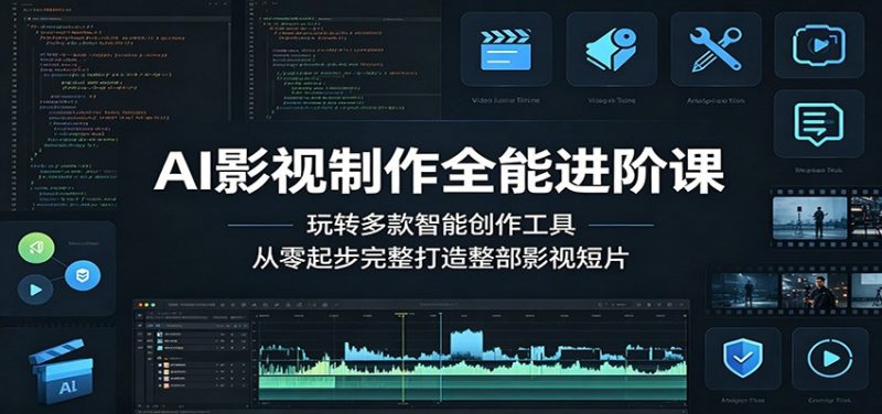 AI影视制作全能进阶课：玩转多款智能创作工具，从零起步完整打造整部影视短片 - 严选资源大全 - 严选资源大全