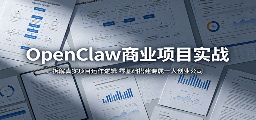 OpenClaw商业项目实战：拆解真实项目运作逻辑，零基础搭建专属一人创业公司 - 严选资源大全