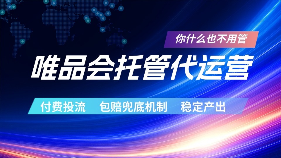 唯品会托管代运营 付费投流玩法 包赔兜底机制 稳定产出 - 严选资源大全