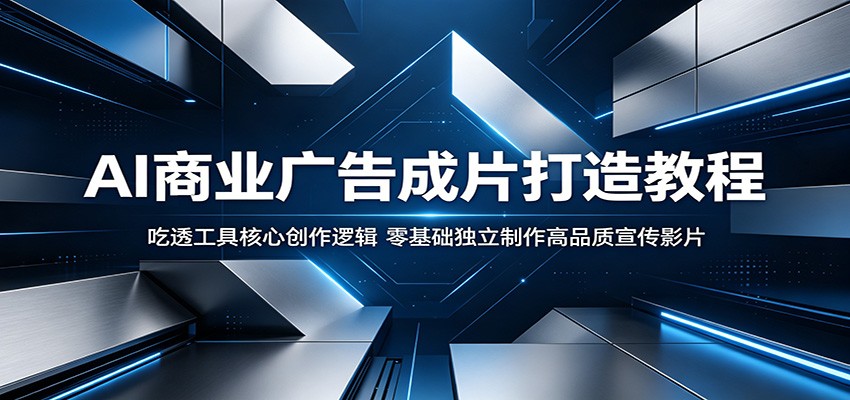 AI商业广告成片打造教程:吃透工具核心创作逻辑,零基础独立制作高品质宣传影片 - 严选资源大全