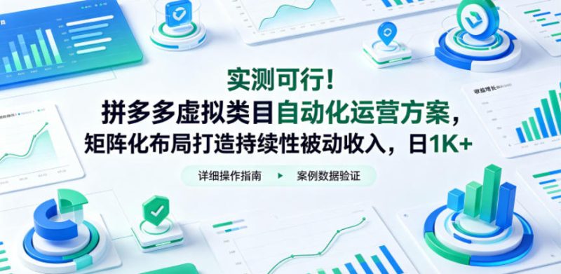 实测可行!拼多多虚拟类目自动化运营方案,矩阵化布局打造持续性被动收入,日1K+【揭秘】 - 严选资源大全 - 严选资源大全