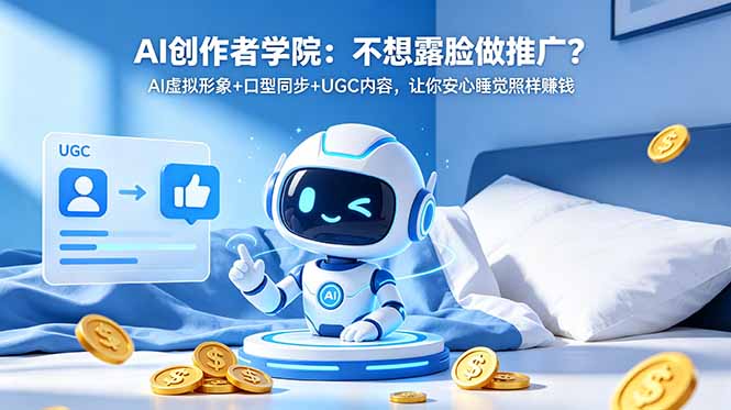 AI创作者学院:不想露脸做推广?AI虚拟形象+口型同步+UGC内容,让你安心睡觉照样赚钱 - 严选资源大全