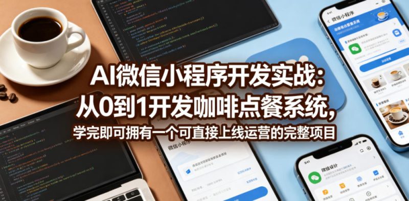 AI微信小程序开发实战:从0到1开发咖啡点餐系统,学完即可拥有一个可直接上线运营的完整项目 - 严选资源大全 - 严选资源大全