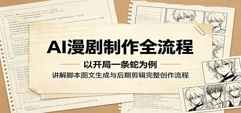 AI漫剧制作全流程:以开局一条蛇为例,讲解脚本图文生成与后期剪辑完整创作流程 - 严选资源大全 - 严选资源大全