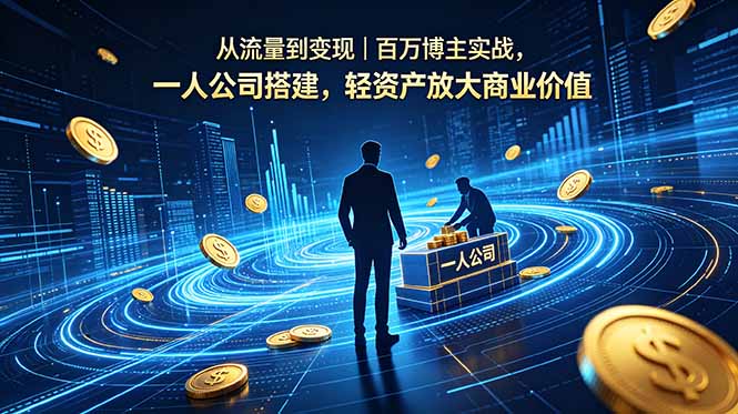 从流量到变现｜百万博主实战，一人公司搭建，轻资产放大商业价值 - 严选资源大全