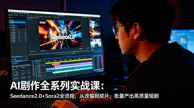 AI剧作全系列实战课：Seedance2.0+Sora2全流程，从改编到成片，批量产出高质量短剧 - 严选资源大全
