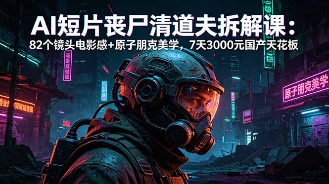 AI短片《丧尸清道夫》拆解课：82个镜头电影感+原子朋克美学，7天3000元国产天花板 - 严选资源大全