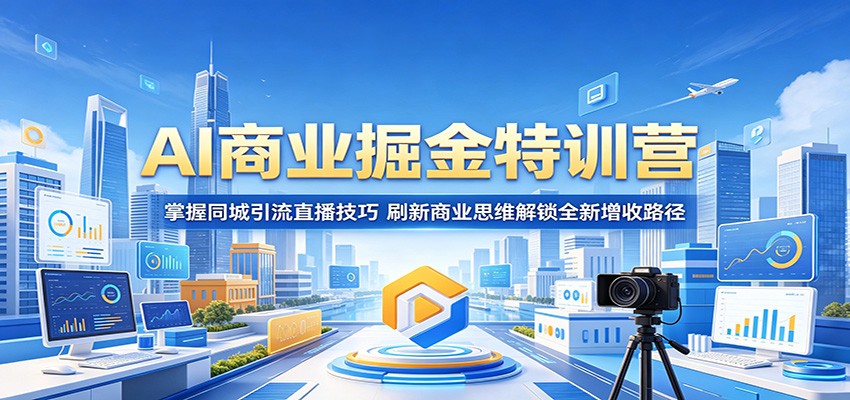 AI商业掘金特训营：掌握同城引流直播技巧，刷新商业思维解锁全新增收路径 - 严选资源大全
