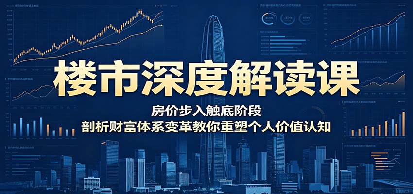 楼市深度解读课：房价步入触底阶段，剖析财富体系变革教你重塑个人价值认知 - 严选资源大全