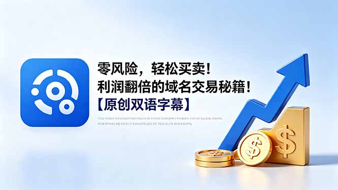 零风险，轻松买卖！利润翻倍的域名交易秘籍！【原创双语字幕】 - 严选资源大全