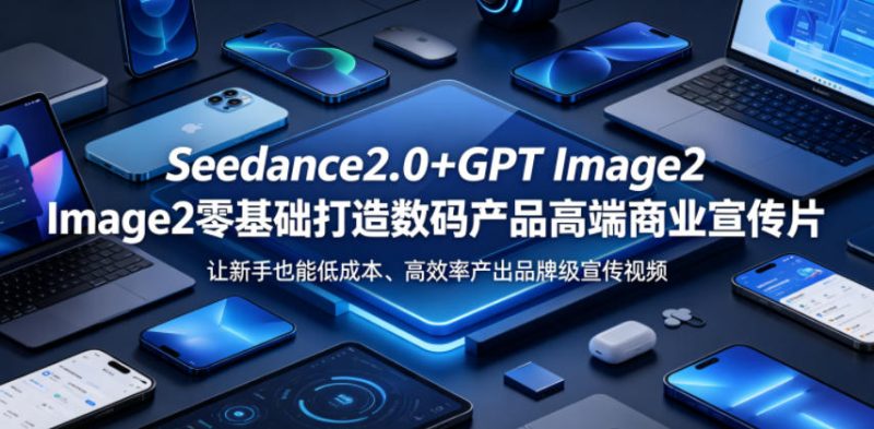 Seedance2.0+GPT Image2零基础打造数码产品高端商业宣传片,让新手也能低成本、高效率产出品牌级宣传视频 - 严选资源大全 - 严选资源大全