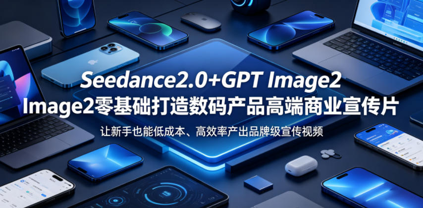 Seedance2.0+GPT Image2零基础打造数码产品高端商业宣传片,让新手也能低成本、高效率产出品牌级宣传视频 - 严选资源大全