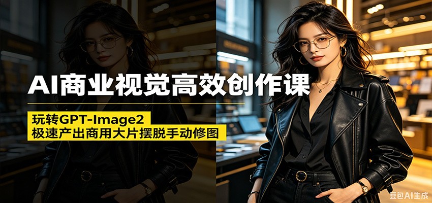 AI商业视觉高效创作课：玩转GPT-Image2，极速产出商用大片摆脱手动修图(更新) - 严选资源大全