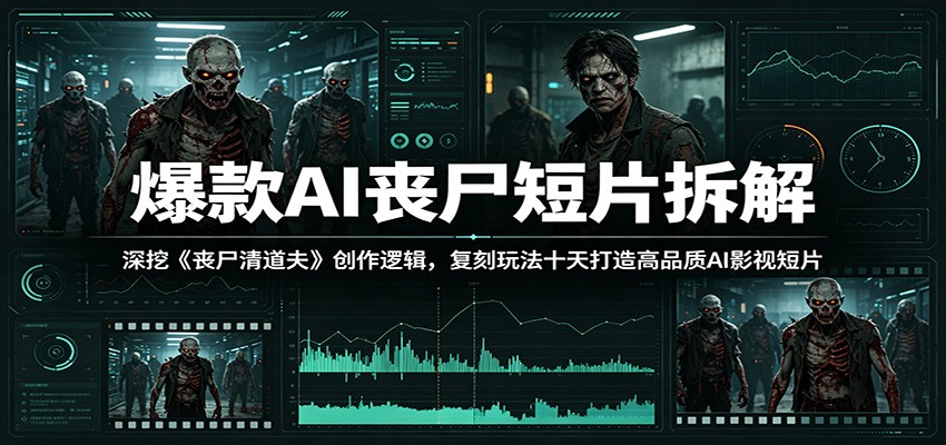 爆款AI丧尸短片拆解：深挖《丧尸清道夫》创作逻辑，复刻玩法快速打造高品质AI影视短片 - 严选资源大全