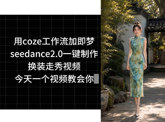 用coze工作流加即梦seedance2.0一键制作换装走秀视频，今天一个视频教会你 - 严选资源大全