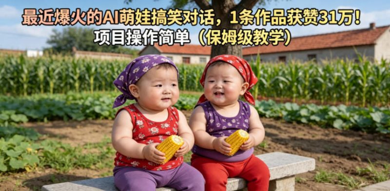 最近爆火的AI萌娃搞笑对话，1条作品获赞31W，项目操作简单(保姆级教学) - 严选资源大全 - 严选资源大全