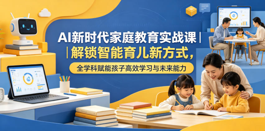 AI新时代家庭教育实战课｜解锁智能育儿新方式，全学科赋能孩子高效学习与未来能力 - 严选资源大全