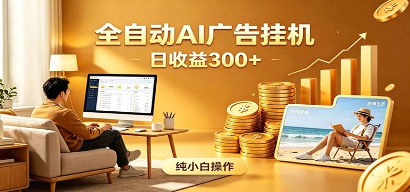 AI风口项目,全程解放双手,后台自动运行赚取收益,每天稳定收益300+ - 严选资源大全 - 严选资源大全