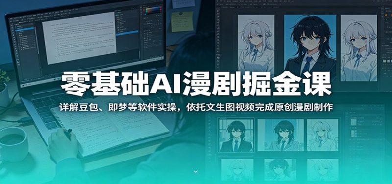 零基础AI漫剧掘金课：详解豆包、即梦等软件实操，依托文生图视频完成原创漫剧制作 - 严选资源大全 - 严选资源大全