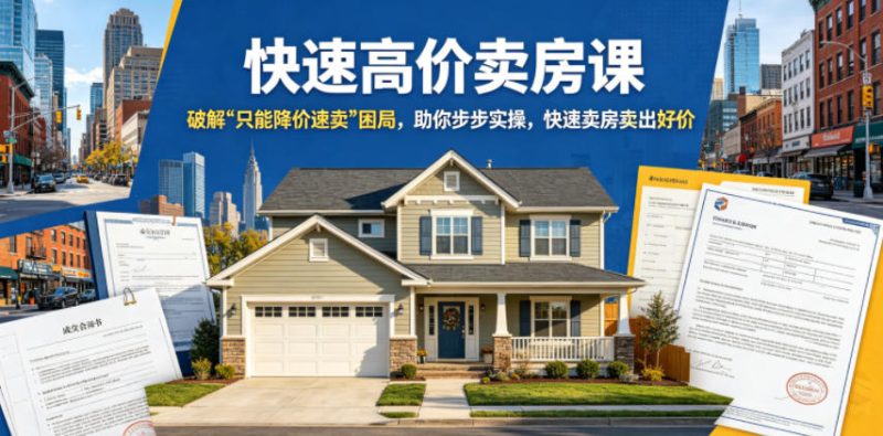 快速高价卖房课,破解“只能降价速卖”困局,助你步步实操,快速卖房卖出好价(更新2026) - 严选资源大全 - 严选资源大全