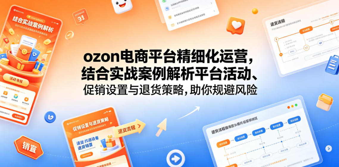 ozon电商平台精细化运营，结合实战案例解析平台活动、促销设置与退货策略，助你规避风险、提升销量 - 严选资源大全