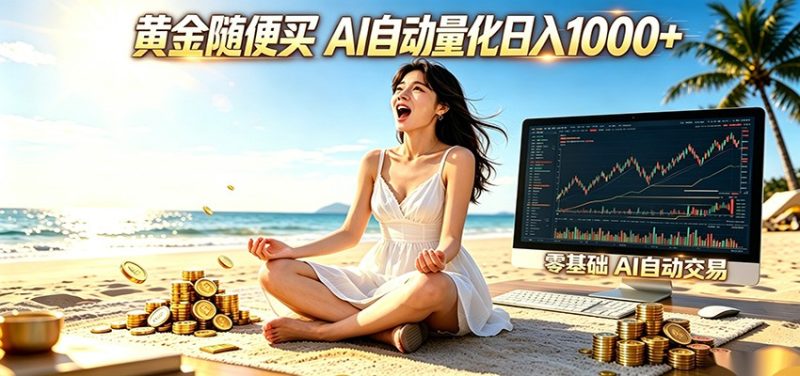 黄金随便买?AI自动外汇量化交易 在家当皇帝 日入1000+ - 严选资源大全 - 严选资源大全